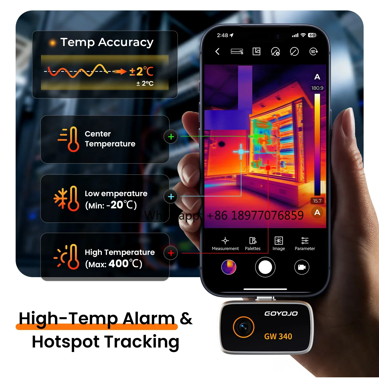 Thermal Camera For Iphone 15/1 - Thermal Imaging Camera 256X192 ulasan dan harga