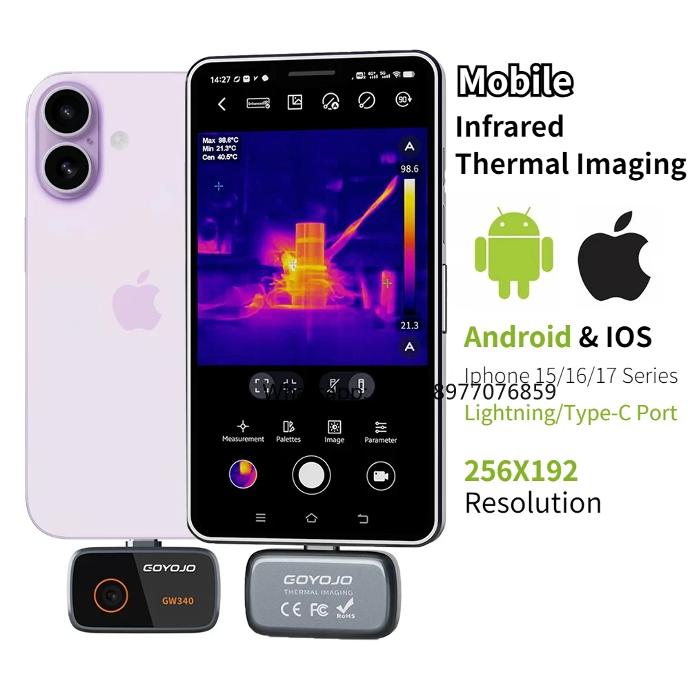 Thermal Camera For Iphone 15/1 - Thermal Imaging Camera 256X192 ulasan dan harga