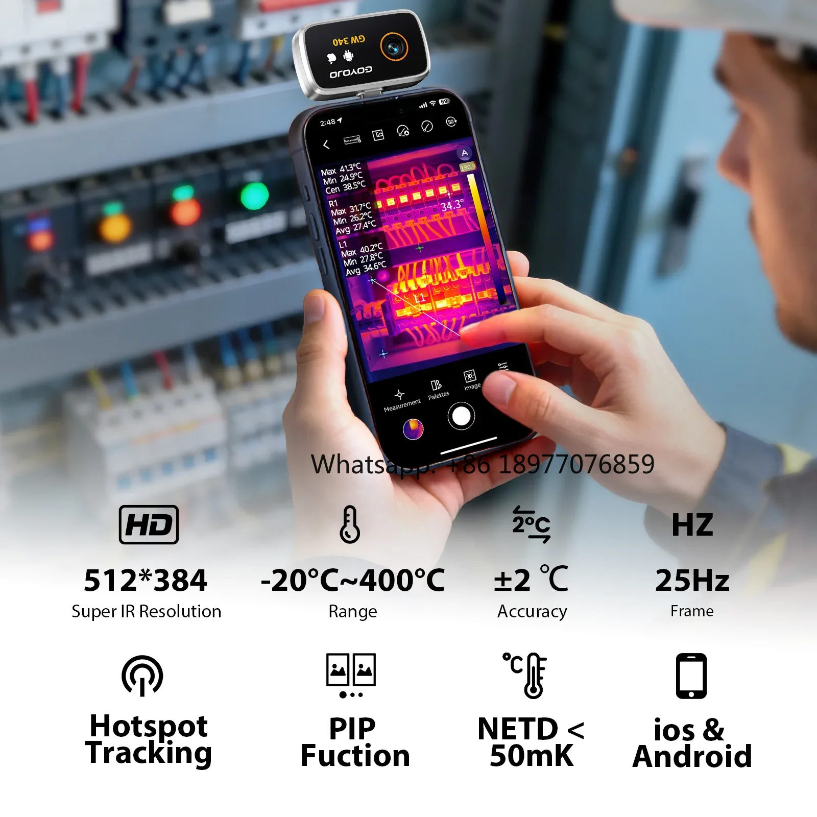 Thermal Camera For Iphone 15/1 - Thermal Imaging Camera 256X192 ulasan dan harga