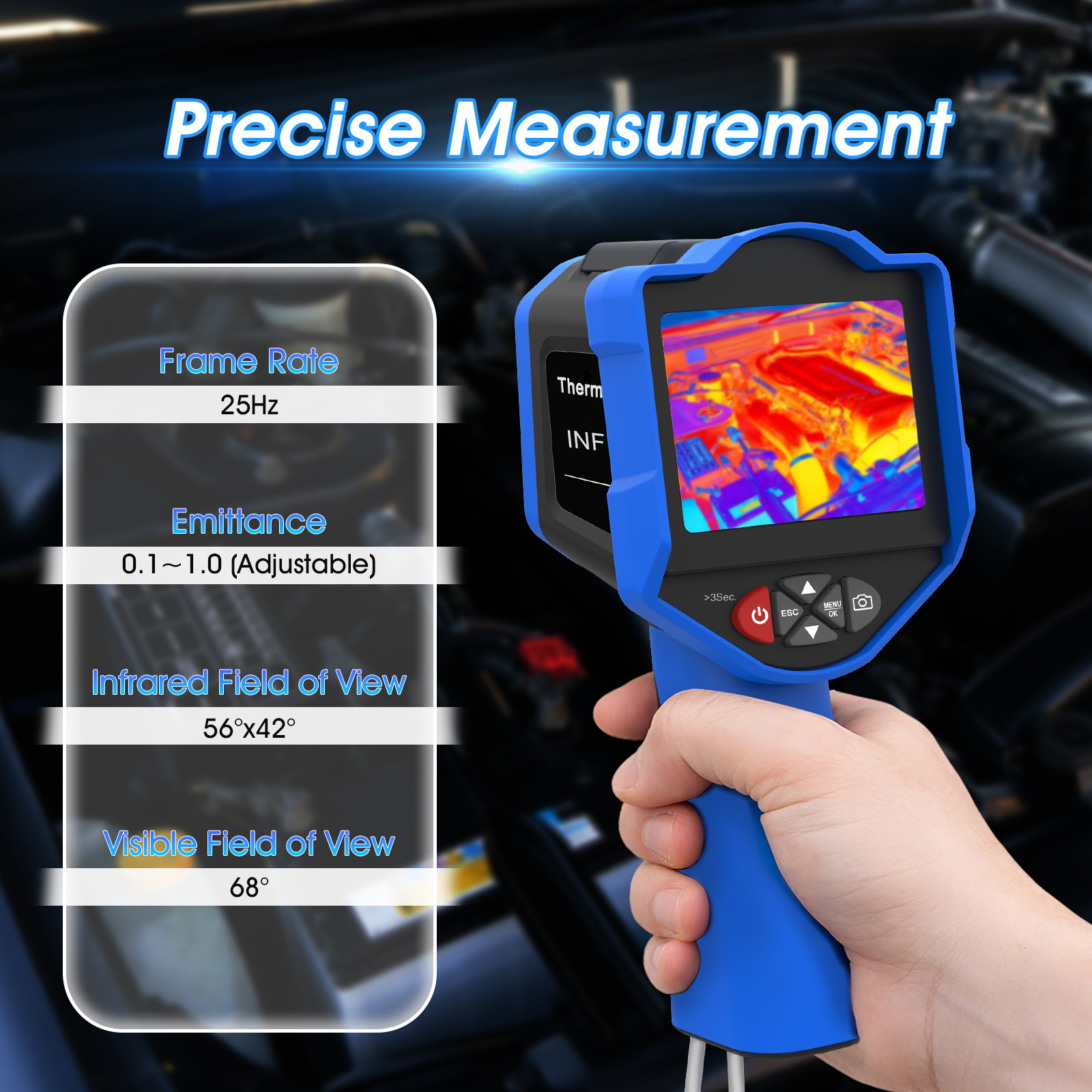HoldPeak Thermal Camera, 256x1 - Thermal Imaging Camera 256X192 ulasan dan harga